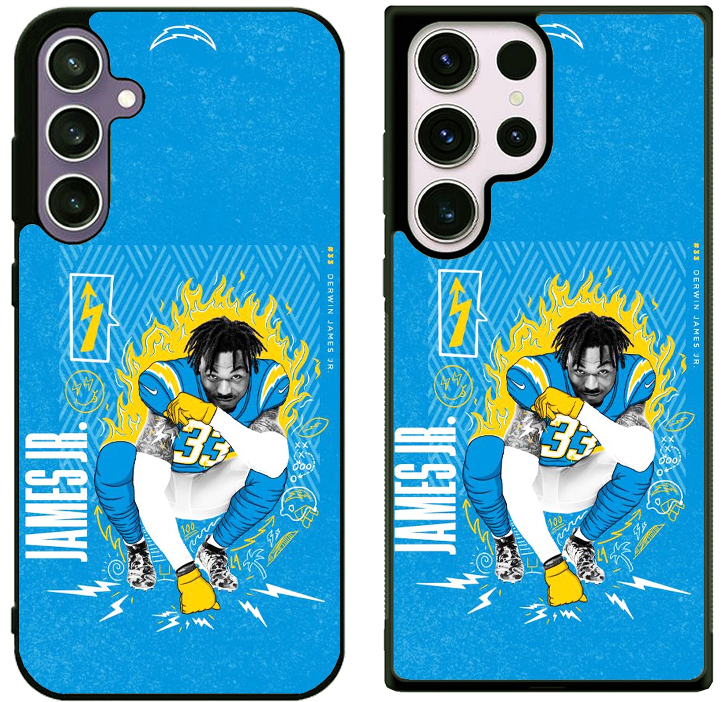 Derwin James Jr LA Chargers Samsung Galaxy S25 | S25 Edge | S25 FE | S25 Plus | S25 Ultra Case