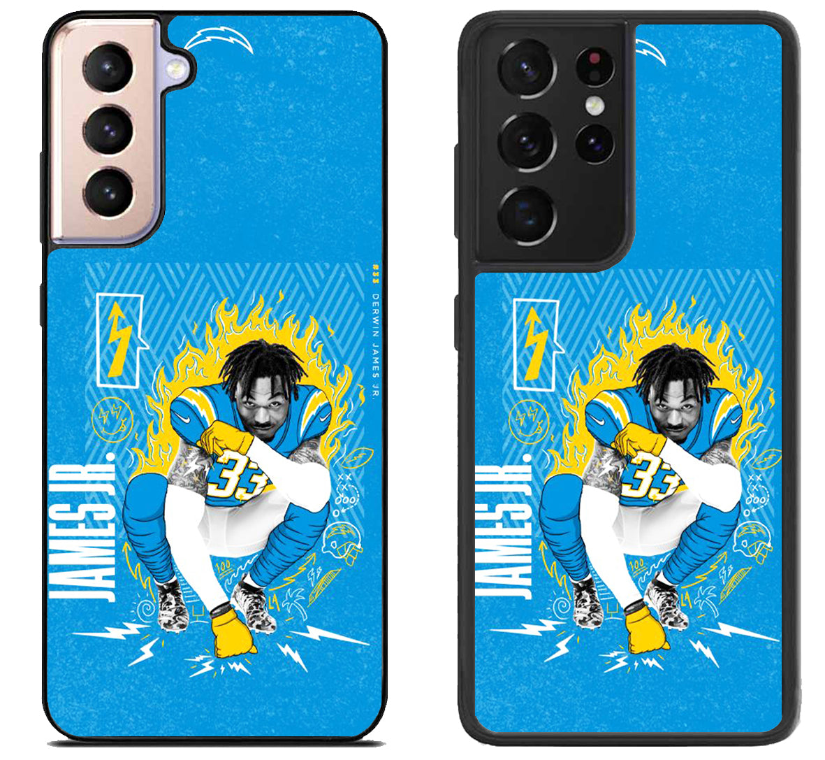 Derwin James Jr LA Chargers Samsung Galaxy S21 | S21 FE | S21+ | S21 Ultra Case