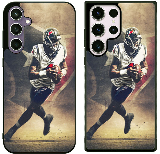 Deshaun Watson Texans Artwork Samsung Galaxy S25 | S25 Edge | S25 FE | S25 Plus | S25 Ultra Case