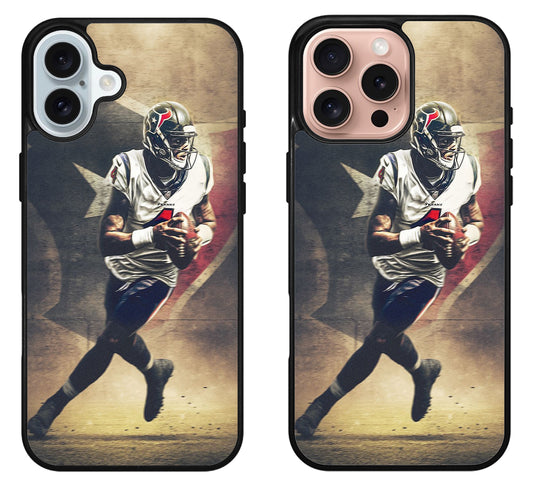 Deshaun Watson Texans Artwork iPhone 16 | 16 Plus | 16 Pro | 16 Pro Max Case