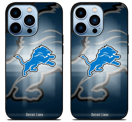 Detroit Lions Logo Background iPhone 15 Pro | iPhone 15 Pro Max Case