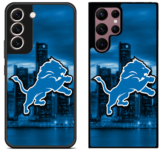 Detroit Lions Background Samsung Galaxy S22 | S22+ | S22 Ultra Case