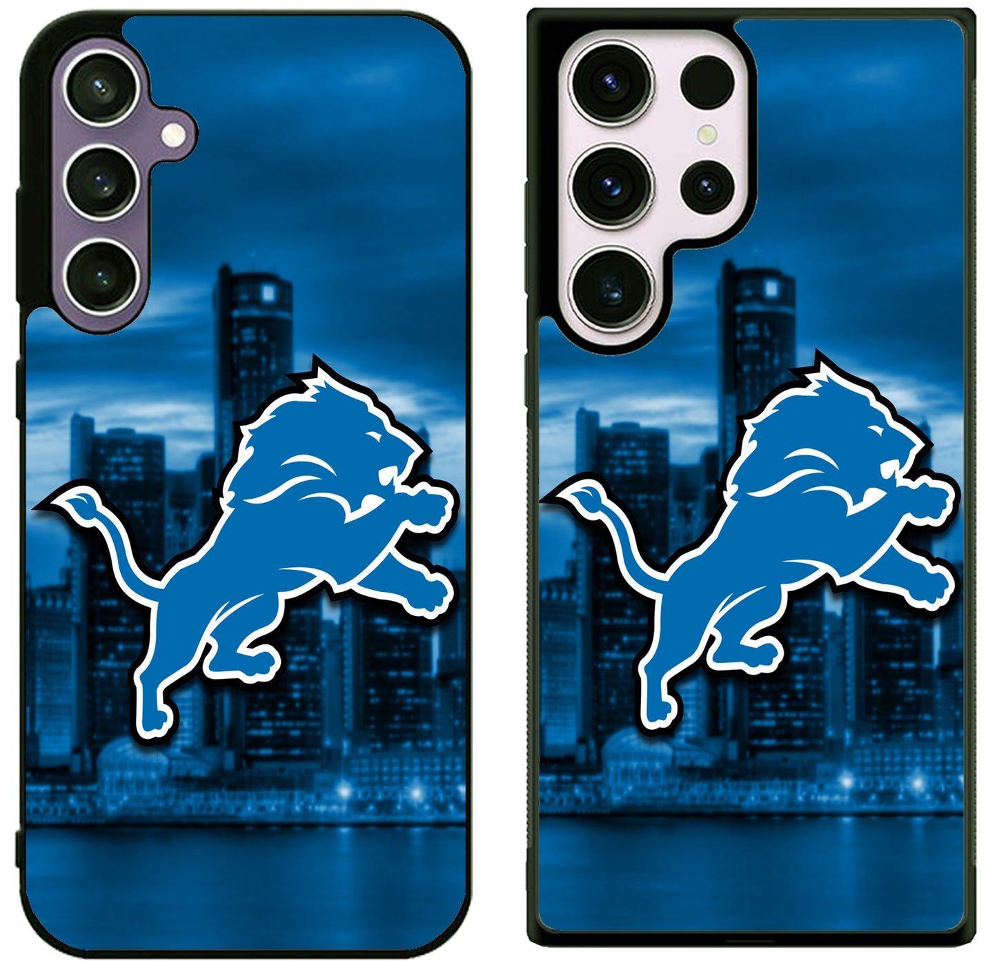 Detroit Lions Background Samsung Galaxy S25 | S25 Edge | S25 FE | S25 Plus | S25 Ultra Case