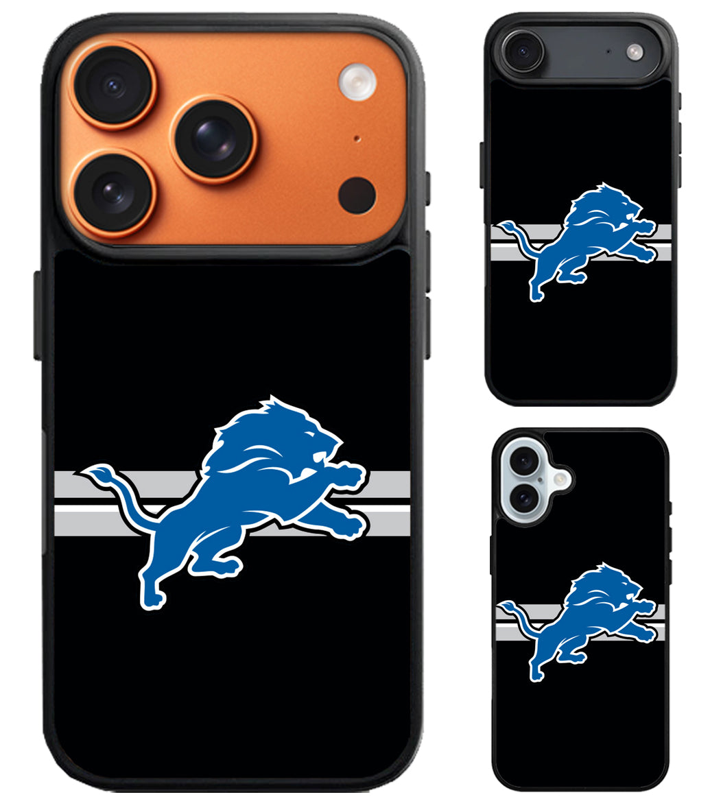 Detroit Lions Black iPhone Air | iPhone 17 | 17 Pro | 17 Pro Max Case