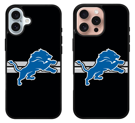 Detroit Lions Black Stripe iPhone 16 | 16 Plus | 16 Pro | 16 Pro Max Case