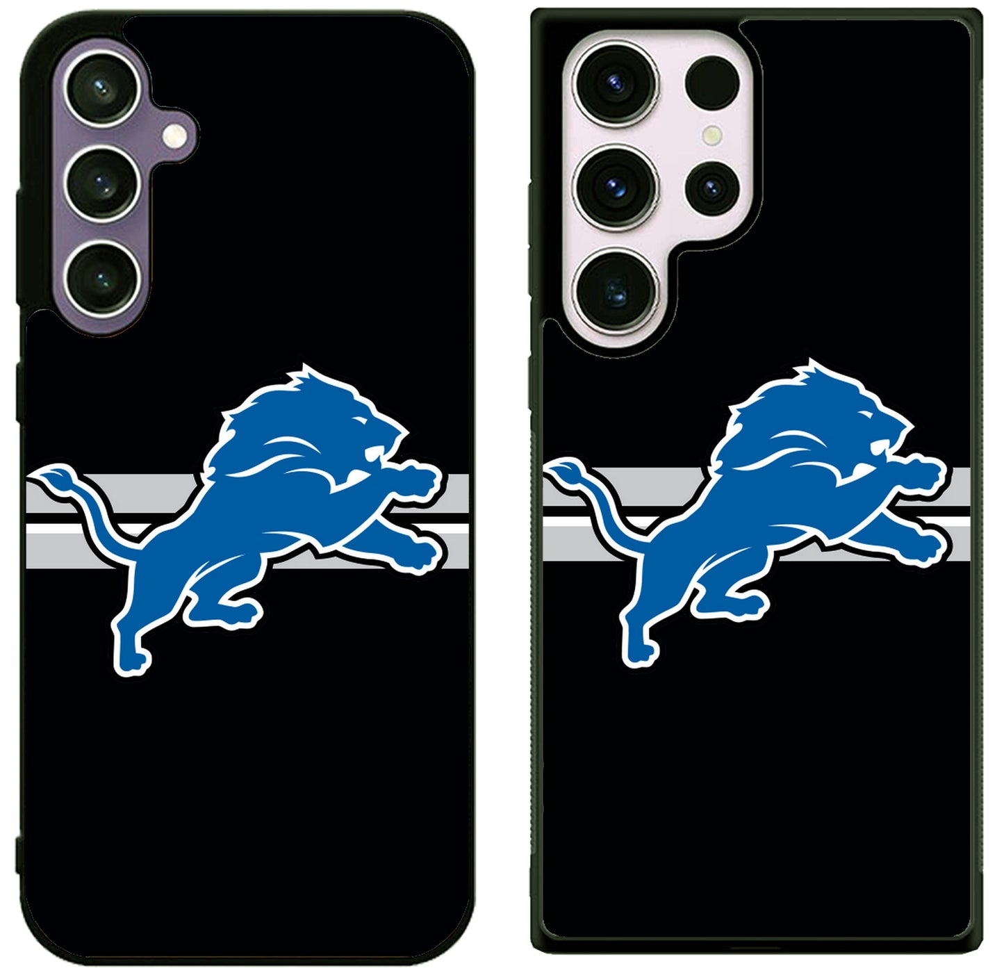 Detroit Lions Black Samsung Galaxy S25 | S25 Edge | S25 FE | S25 Plus | S25 Ultra Case