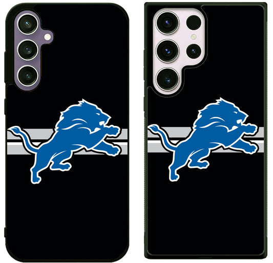 Detroit Lions Black Samsung Galaxy S25 | S25 Edge | S25 FE | S25 Plus | S25 Ultra Case