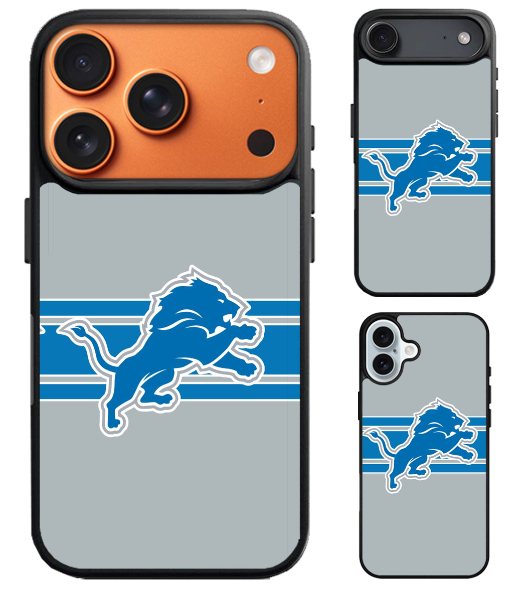 Detroit Lions Football Logo Stripe iPhone Air | iPhone 17 | 17 Pro | 17 Pro Max Case