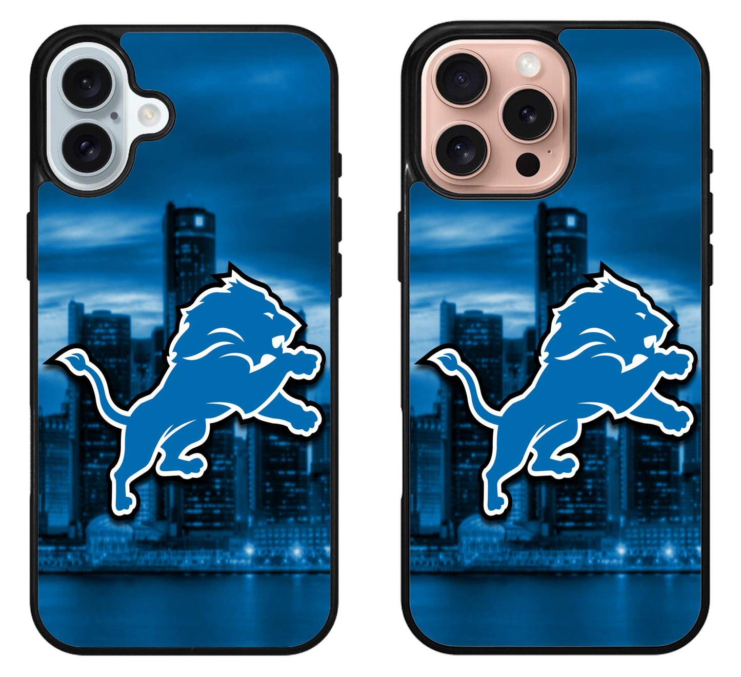 Detroit Lions Logo Background iPhone 16 | 16 Plus | 16 Pro | 16 Pro Max Case