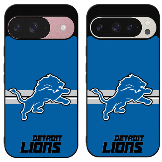 Detroit Lions Logo Stripe Google Pixel 9 | 9 Pro | 9 Pro XL Case