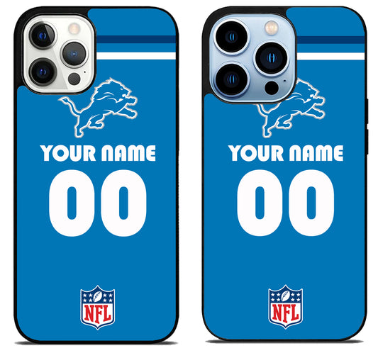 Custom Personalized Detroit Lions NFL iPhone 15 Pro | iPhone 15 Pro Max Case