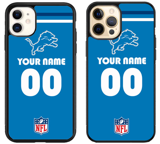 Custom Personalized Detroit Lions NFL iPhone 12 | 12 Mini | 12 Pro | 12 Pro Max Case