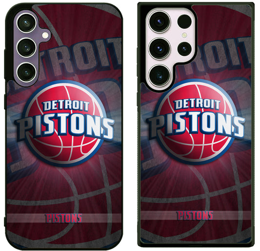 Detroit Pistons Background Samsung Galaxy S25 | S25 Edge | S25 FE | S25 Plus | S25 Ultra Case