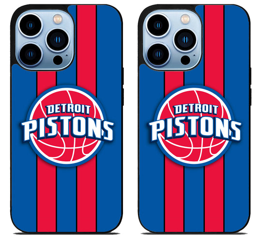 Detroit Pistons Striped iPhone 15 Pro | iPhone 15 Pro Max Case