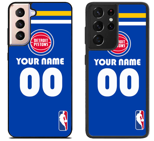 Custom Personalized Detroit Pistons NBA Samsung Galaxy S21 | S21 FE | S21+ | S21 Ultra Case