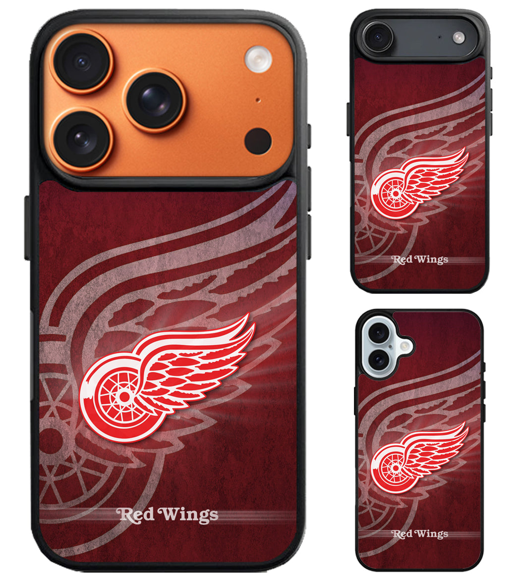 Detroit Red Wings Background iPhone Air | iPhone 17 | 17 Pro | 17 Pro Max Case
