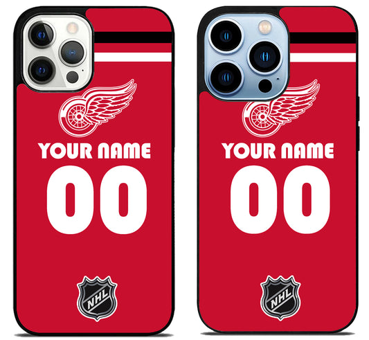 Custom Personalized Detroit Red Wings NHL iPhone 15 Pro | iPhone 15 Pro Max Case