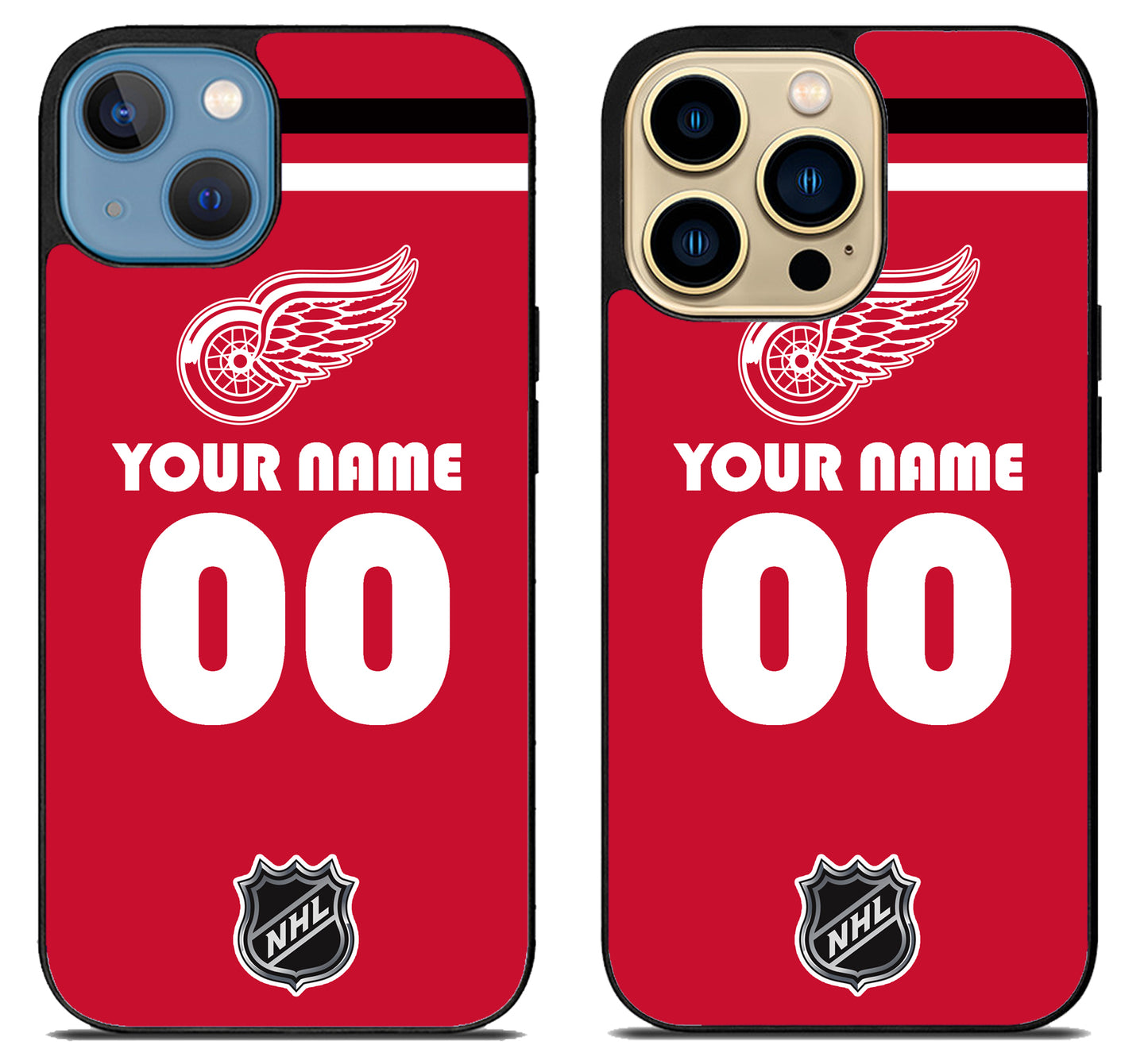 Custom Personalized Detroit Red Wings NHL iPhone 14 | 14 Plus | 14 Pro | 14 Pro Max Case