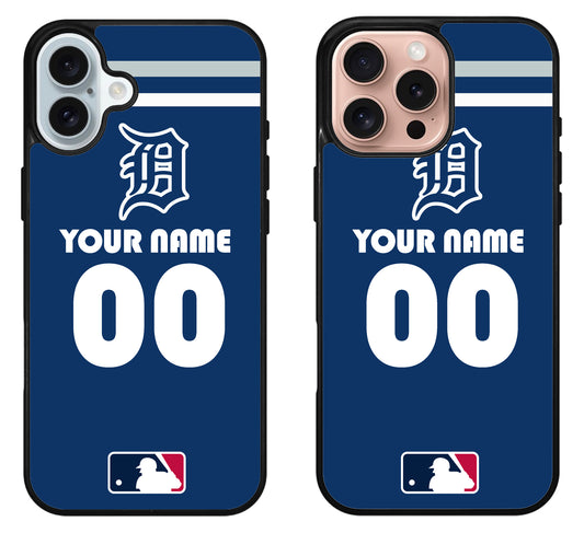 Custom Personalized Detroit Tigers iPhone 16 | 16 Plus | 16 Pro | 16 Pro Max Case