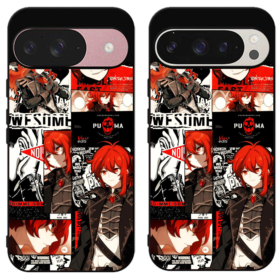 Diluc Collage Genshin Impact Collage Google Pixel 9 | 9 Pro | 9 Pro XL Case