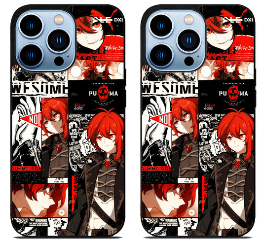 Diluc Collage Genshin Impact Collage iPhone 15 Pro | iPhone 15 Pro Max Case