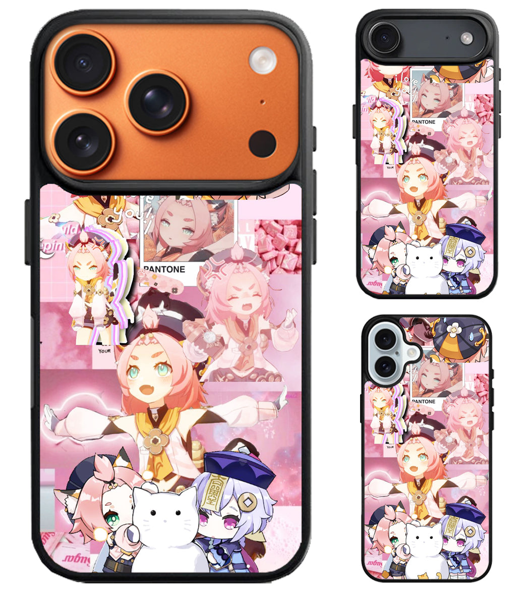 Diona Genshin Impact Collage iPhone Air | iPhone 17 | 17 Pro | 17 Pro Max Case