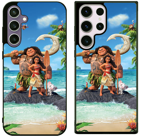 Disney Moana On the Beach Samsung Galaxy S25 | S25 Edge | S25 FE | S25 Plus | S25 Ultra Case