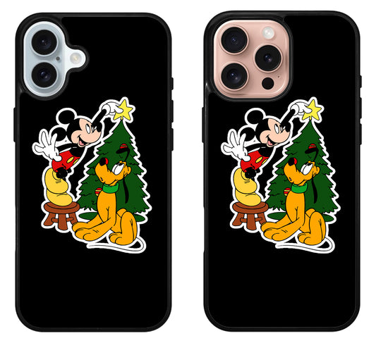 Disney Pluto Mickey Mouse Christmas iPhone 16 | 16 Plus | 16 Pro | 16 Pro Max Case