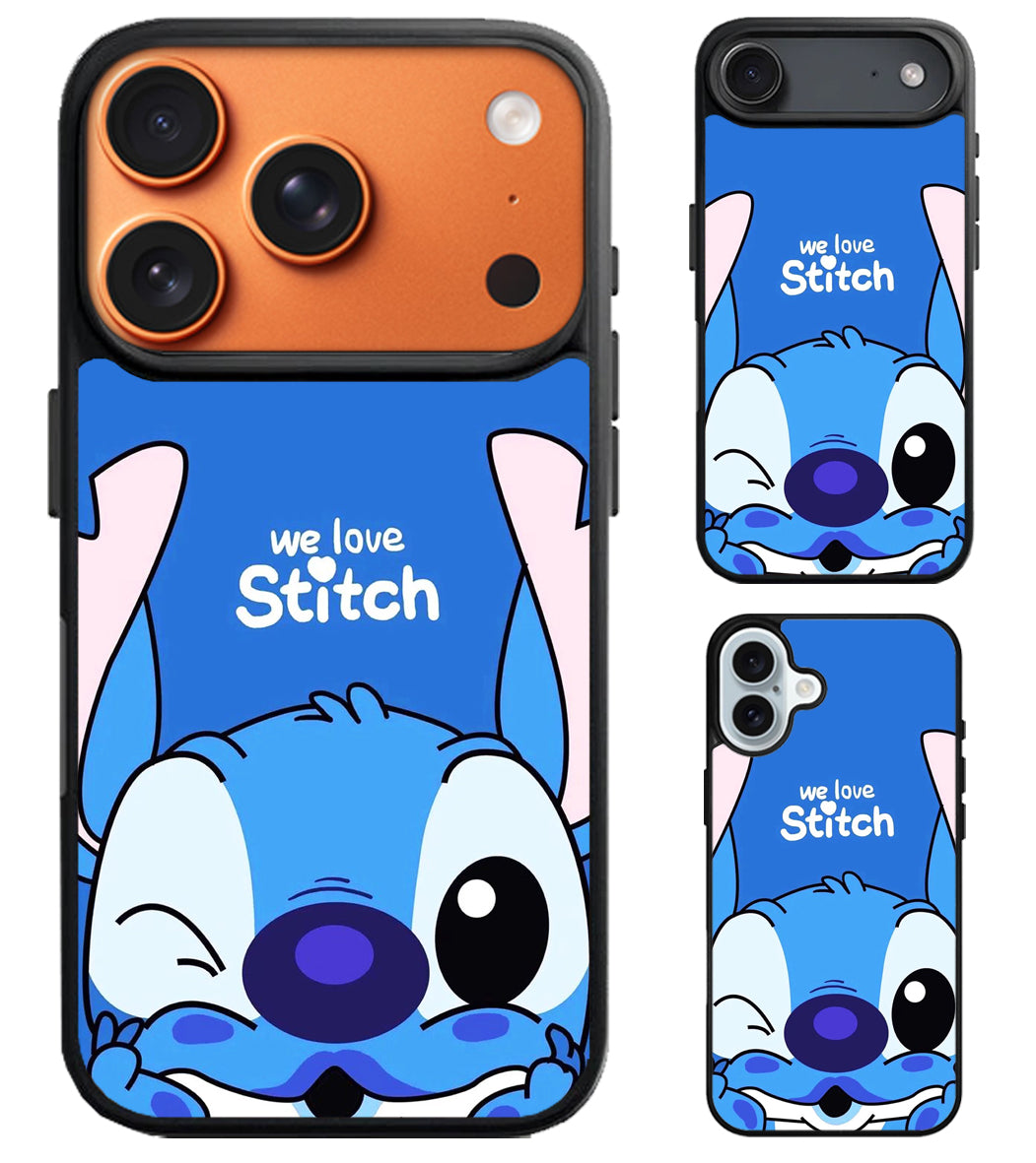 Disney Stitch We Love Stitch iPhone Air | iPhone 17 | 17 Pro | 17 Pro Max Case