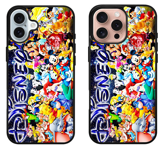 Disney all characters Wallpaper iPhone 16 | 16 Plus | 16 Pro | 16 Pro Max Case