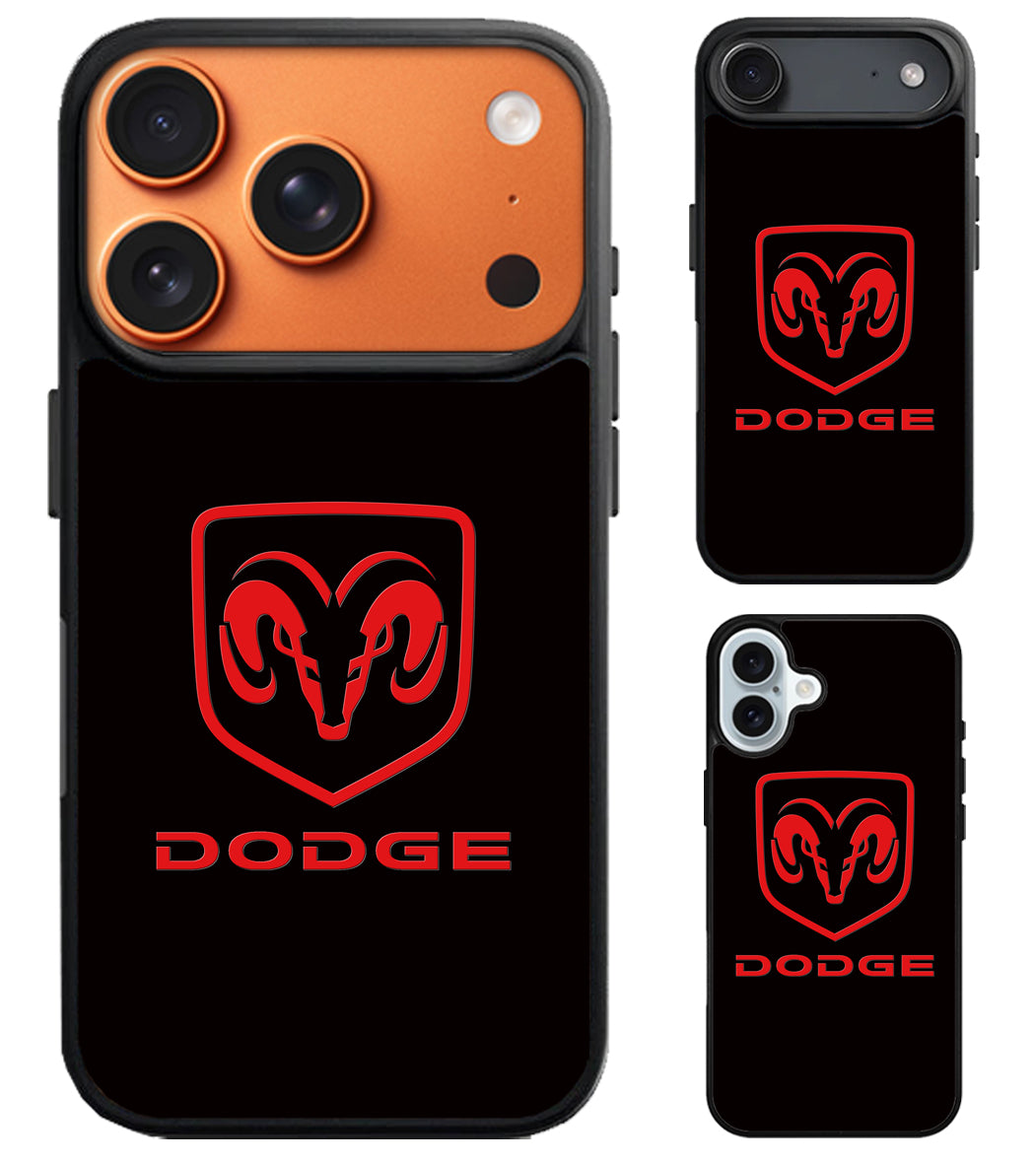 Dodge Logo Black iPhone Air | iPhone 17 | 17 Pro | 17 Pro Max Case