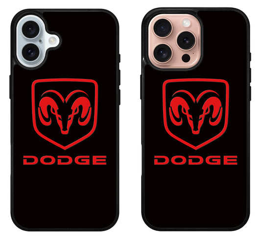 Dodge Logo Black iPhone 16 | 16 Plus | 16 Pro | 16 Pro Max Case