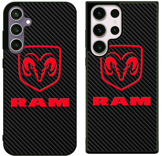 Dodge RAM Red Carbon Samsung Galaxy S25 | S25 Edge | S25 FE | S25 Plus | S25 Ultra Case