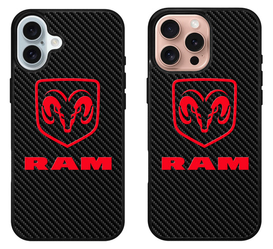 Dodge RAM Red Carbon iPhone 16 | 16 Plus | 16 Pro | 16 Pro Max Case