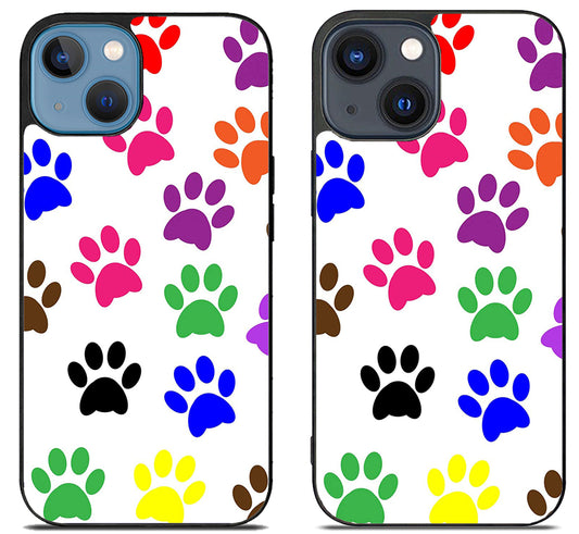 Dog Paw Colorfull iPhone 15 | iPhone 15 Plus Case