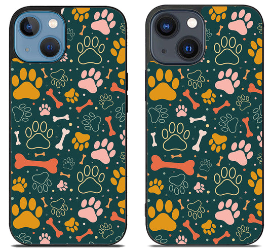 Dog Paw Pattern iPhone 15 | iPhone 15 Plus Case