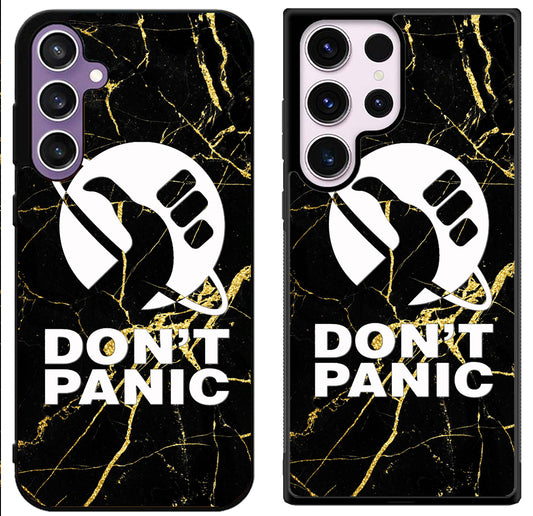 Dont Panic Black Marble Samsung Galaxy S24 | S24+ | S24 Ultra Case