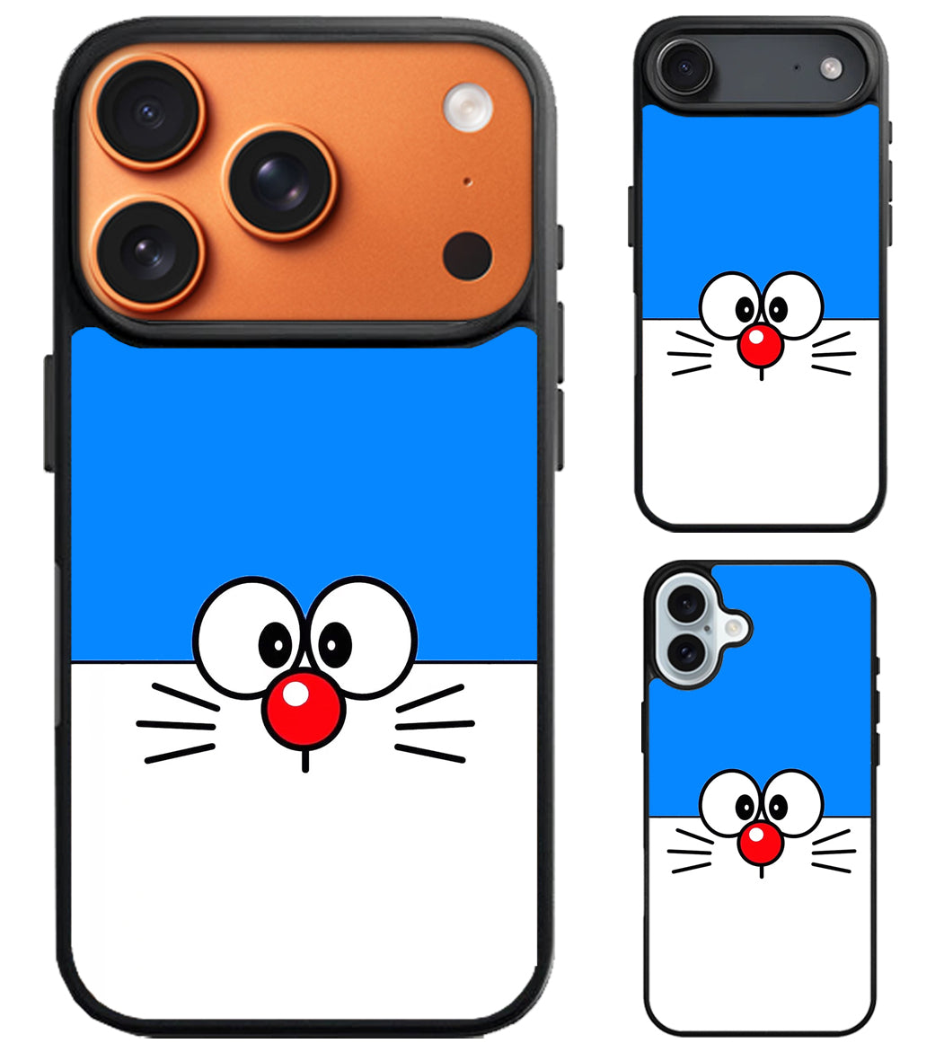 Doraemon Face iPhone Air | iPhone 17 | 17 Pro | 17 Pro Max Case