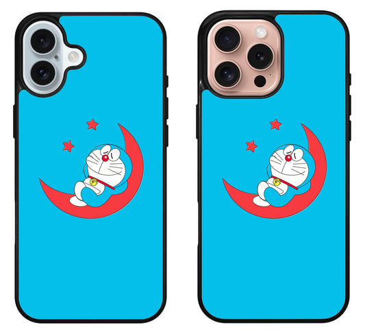 Doraemon Sleep On The Moon iPhone 16 | 16 Plus | 16 Pro | 16 Pro Max Case