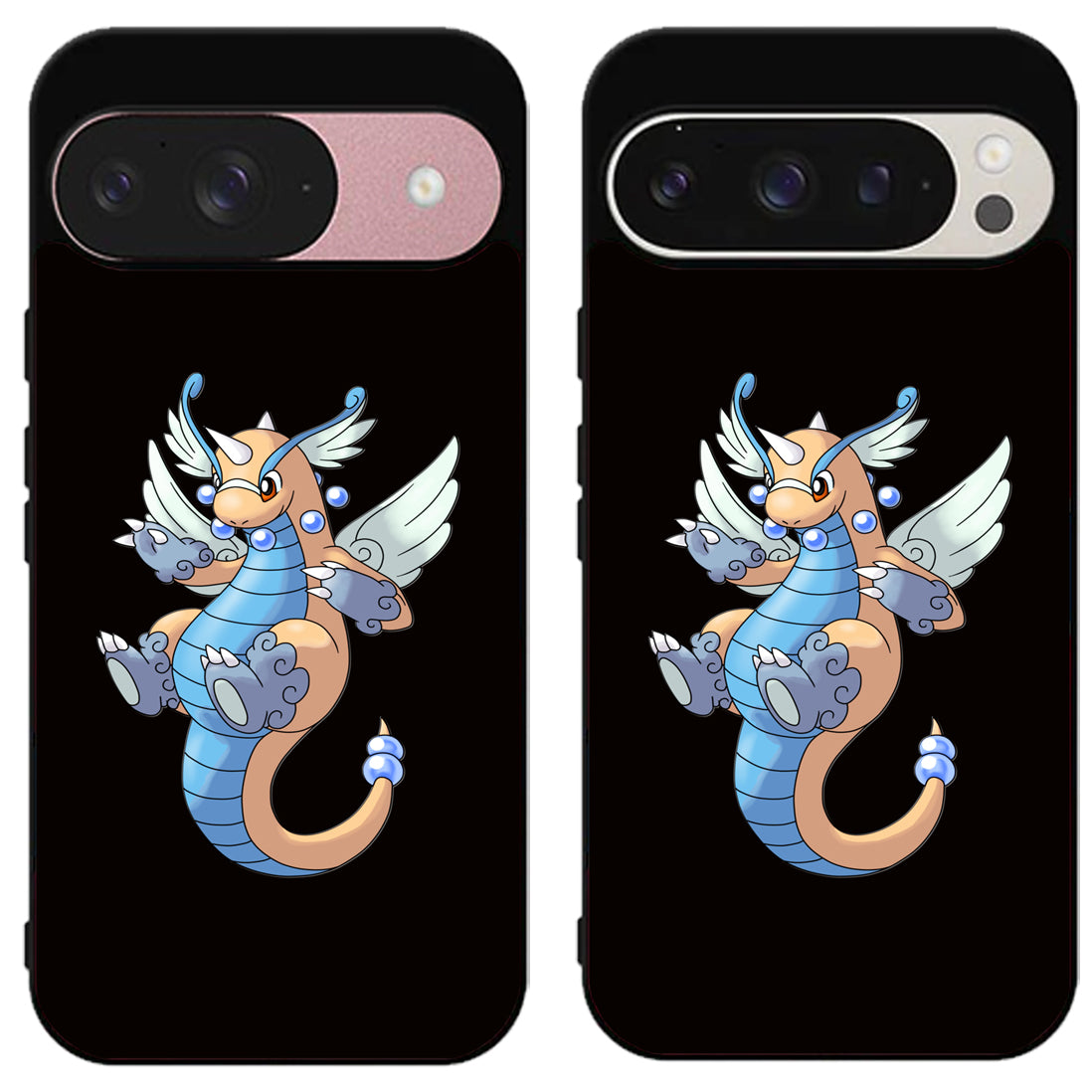 Dragonite Pokemon Black Google Pixel 9 | 9 Pro | 9 Pro XL Case