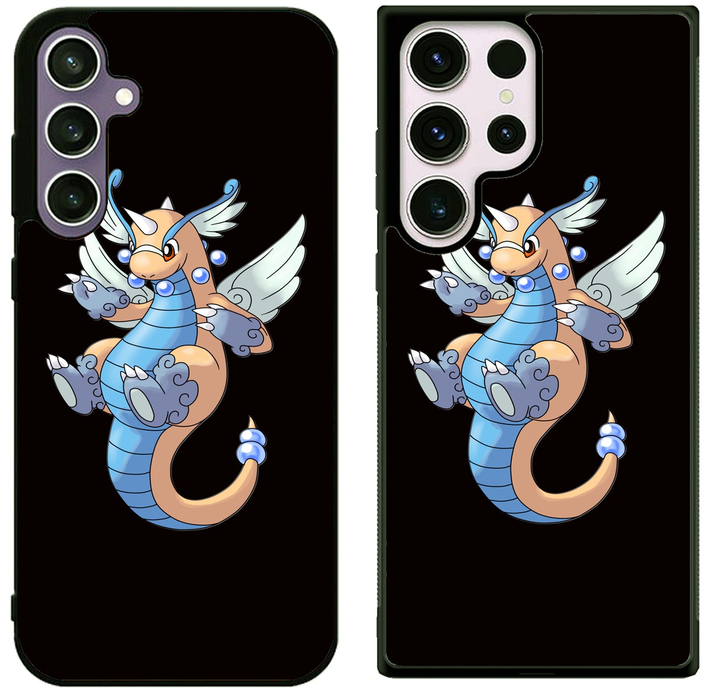 Dragonite Pokemon Black Samsung Galaxy S25 | S25 Edge | S25 FE | S25 Plus | S25 Ultra Case