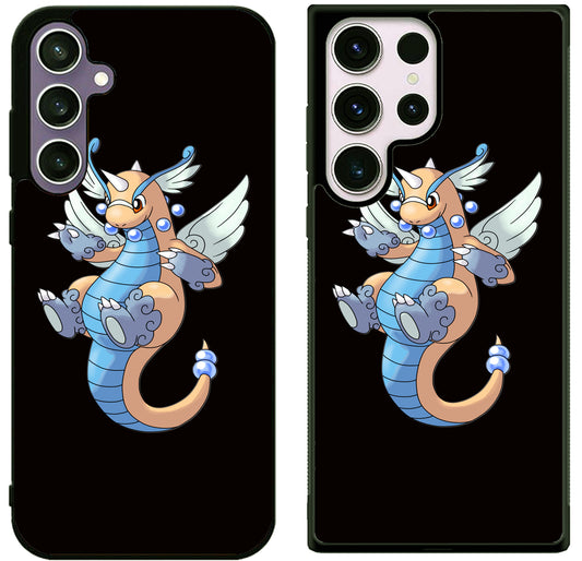 Dragonite Pokemon Black Samsung Galaxy S25 | S25 Edge | S25 FE | S25 Plus | S25 Ultra Case