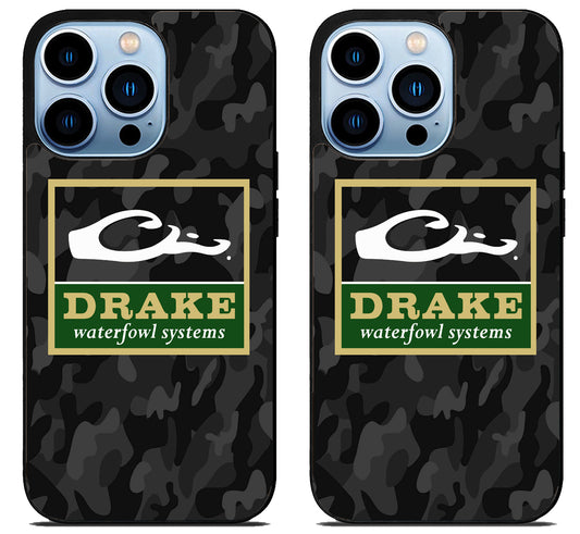 Drake Waterfowl Black Camo iPhone 15 Pro | iPhone 15 Pro Max Case