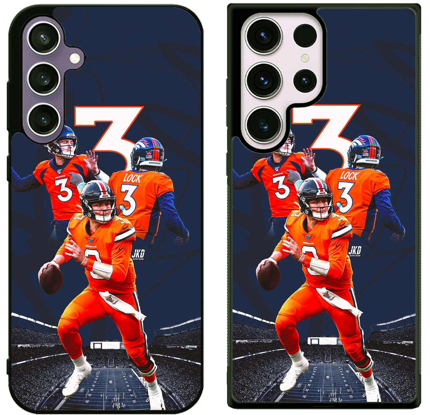 Drew Lock Denver Broncos Collage Samsung Galaxy S25 | S25 Edge | S25 FE | S25 Plus | S25 Ultra Case