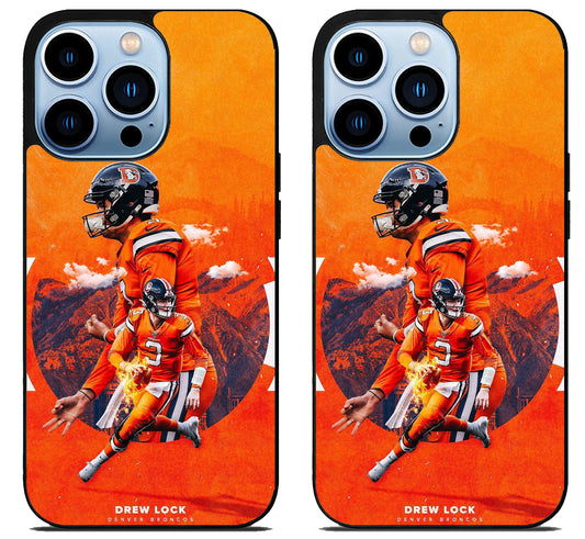 Drew Lock Denver Broncos Wallpaper iPhone 15 Pro | iPhone 15 Pro Max Case
