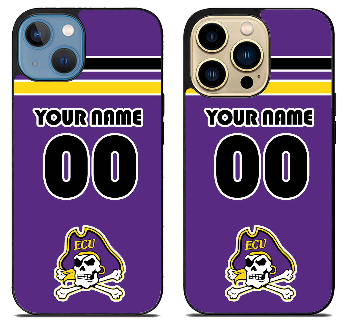 Custom Personalized East Carolina Pirates iPhone 14 | 14 Plus | 14 Pro | 14 Pro Max Case