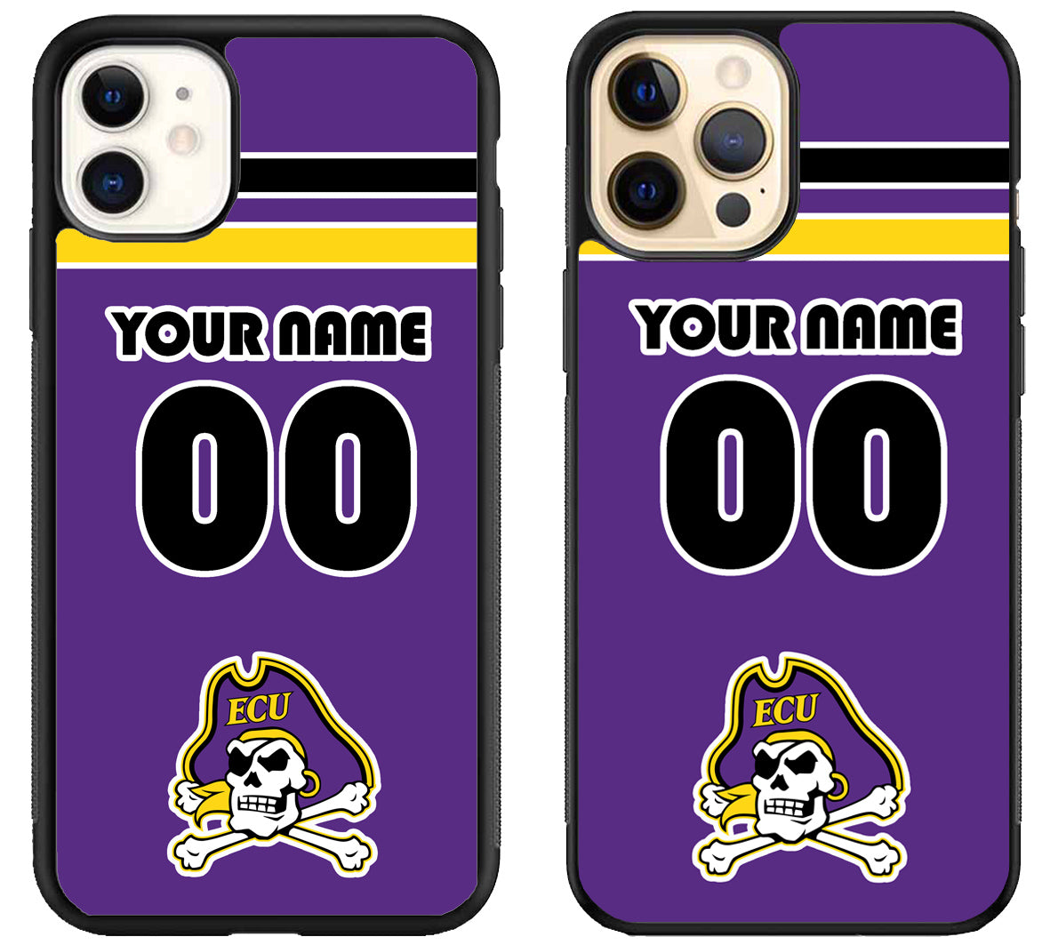Custom Personalized East Carolina Pirates iPhone 12 | 12 Mini | 12 Pro | 12 Pro Max Case