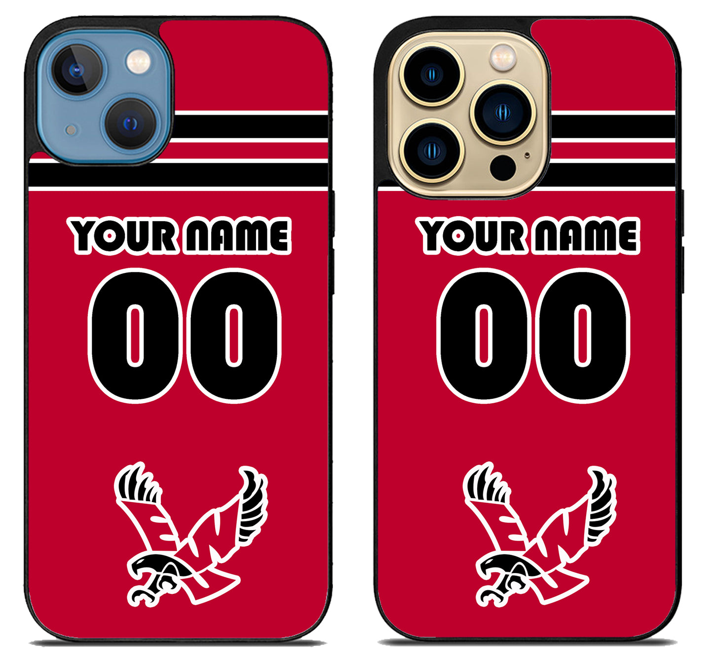 Custom Personalized Eastern Washington Eagles iPhone 14 | 14 Plus | 14 Pro | 14 Pro Max Case