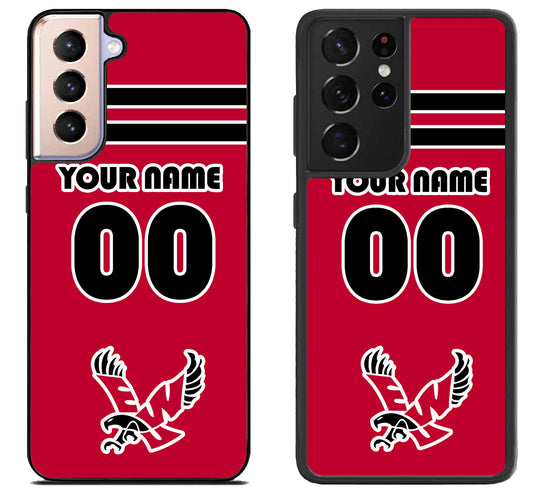 Custom Personalized Eastern Washington Eagles Samsung Galaxy S21 | S21 FE | S21+ | S21 Ultra Case