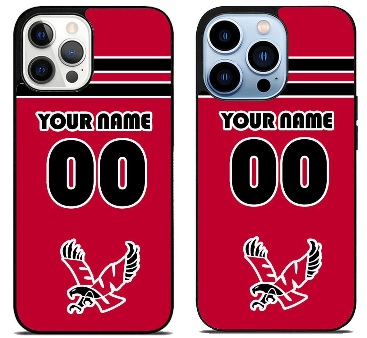 Custom Personalized Eastern Washington Eagles iPhone 15 Pro | iPhone 15 Pro Max Case